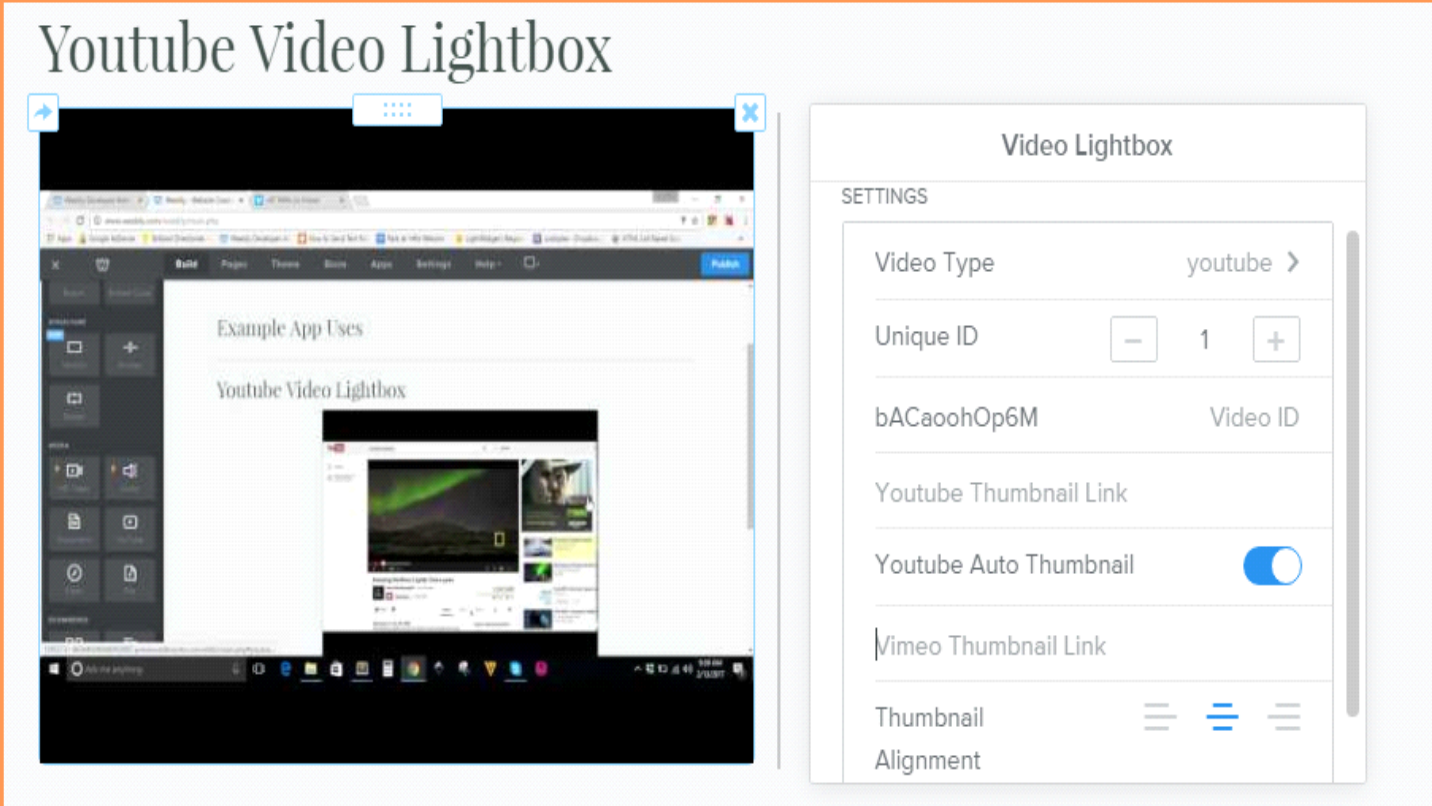 video-lightbox-weebly-app