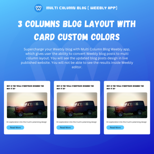 Multi Column Blog Weebly App