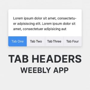 Tab Headers Weebly App