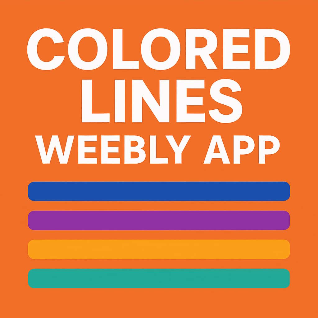 Weebly Colored Lines app &mdash; gradient line dividers with glow effects and decorative ornaments for Weebly websites